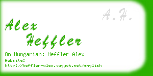 alex heffler business card